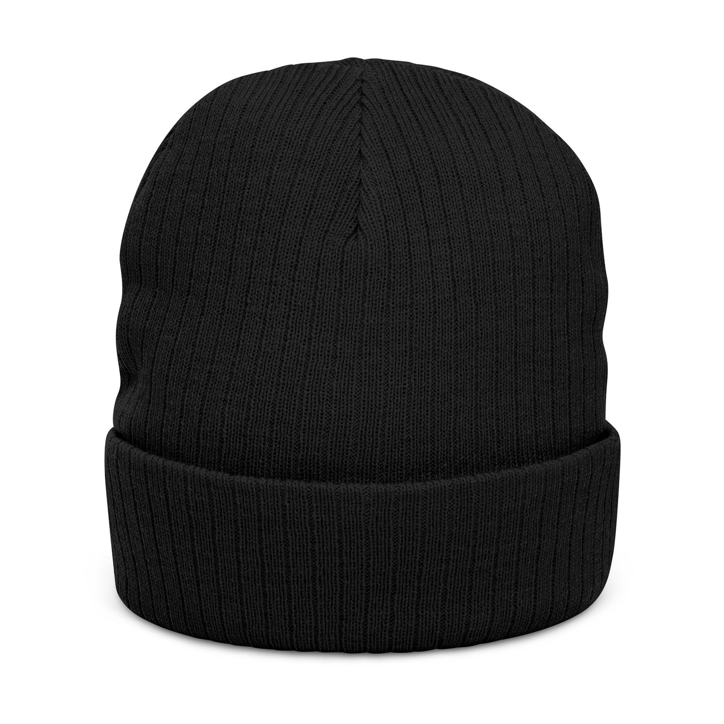 Embroidered Ribbed Beanie