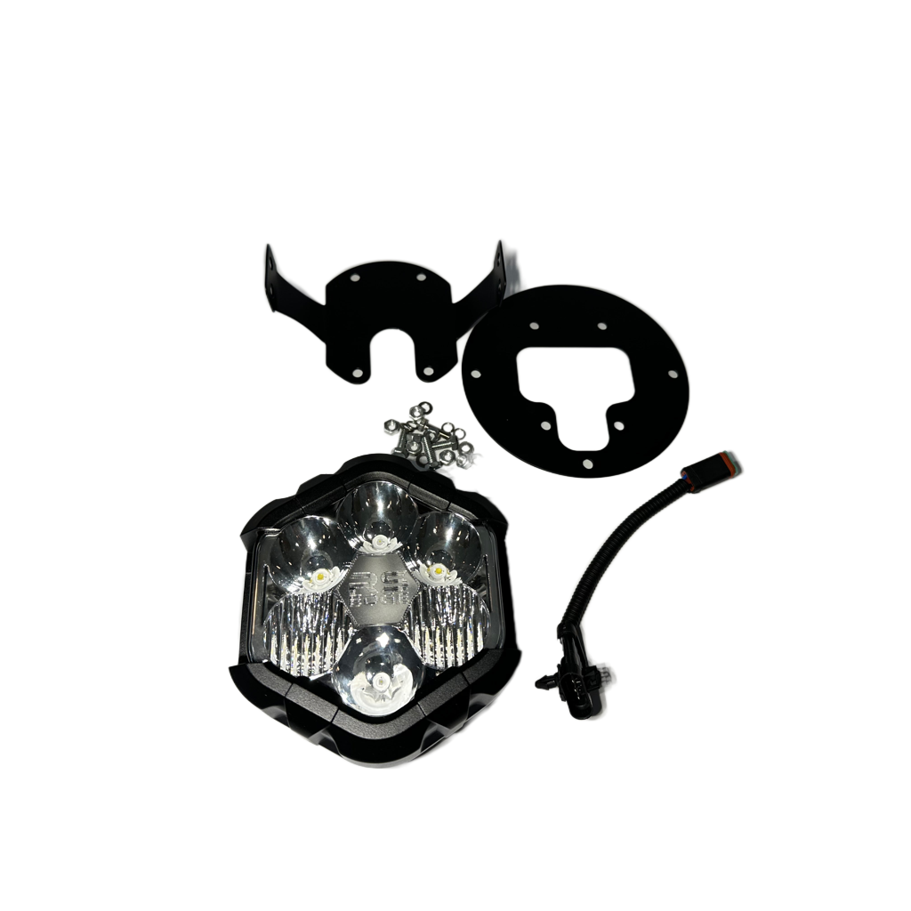 FXLRST Roadshock Edge 6 LED Headlight Bracket Weird Beard Cycles